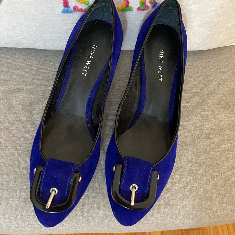 Blue Nine West small heel 7.5